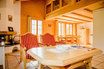 Ein Sitzbereich in der Unterkunft Apartment Chamonix - GRIWA RENT AG