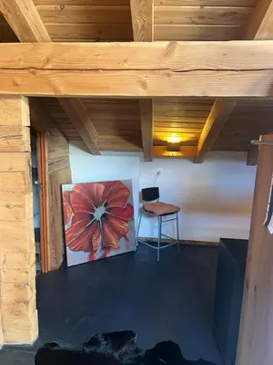 Ein Sitzbereich in der Unterkunft La Chujale