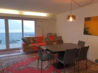 Ein Sitzbereich in der Unterkunft Brissago