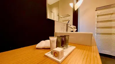 Küche/Küchenzeile in der Unterkunft Parkhotel du Sauvage