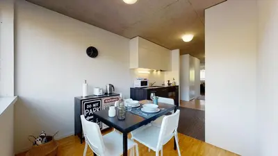 Küche/Küchenzeile in der Unterkunft Bright and luminous 2-bedroom-flat in downtown