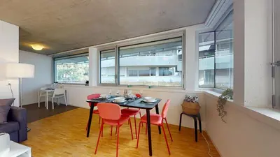Ein Sitzbereich in der Unterkunft Bright and luminous 1 bedroom flat in downtown
