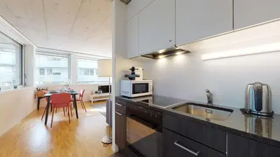 Küche/Küchenzeile in der Unterkunft Bright and luminous 1 bedroom flat in downtown