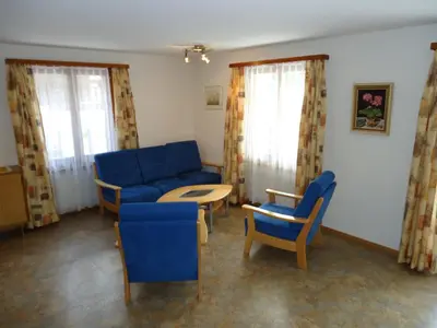 Ein Sitzbereich in der Unterkunft Haus Rio