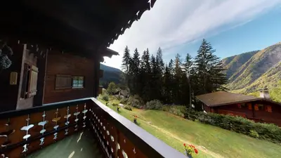 Ein allgemeiner Bergblick oder ein Berglick von der Ferienwohnung aus