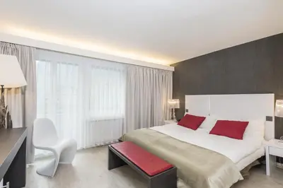Ein Bett oder Betten in einem Zimmer der Unterkunft Adhhoc Hotel