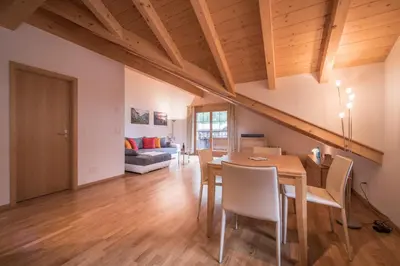 Ein Sitzbereich in der Unterkunft Apartment Lauberhorn, Luxury with best views