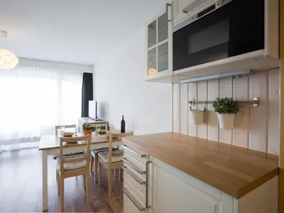 Küche/Küchenzeile in der Unterkunft Studio Greppon 107 by Interhome