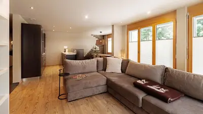 Ein Sitzbereich in der Unterkunft Casa Della Luce Apartments by Zermatt Premium Apartments