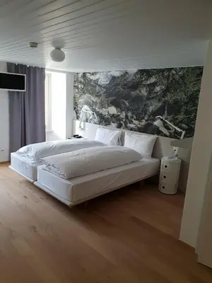 Ein Bett oder Betten in einem Zimmer der Unterkunft Hotel & Restaurant Forni