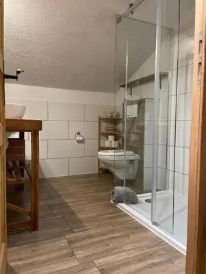 Ein Badezimmer in der Unterkunft Hotel Jägerstübli Grindelwald