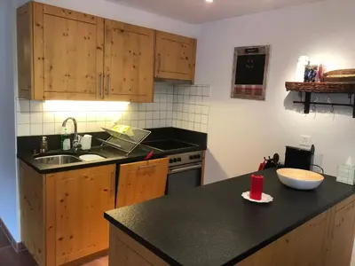 Küche/Küchenzeile in der Unterkunft Au Pied des Pistes B 04