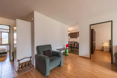 Ein Sitzbereich in der Unterkunft Two Bedroom Apartment - Matterhorn view