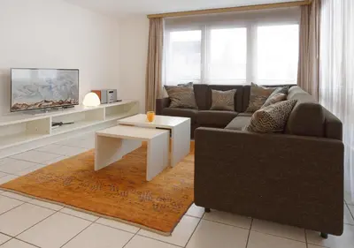 Ein Sitzbereich in der Unterkunft Apartment Everest