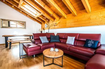 Ein Sitzbereich in der Unterkunft Chateau Penthouse