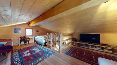 TV/Unterhaltungsangebot in der Unterkunft Idyllic chalet in Evolène, with view on the Dent Blanche and the mountains