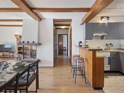 Küche/Küchenzeile in der Unterkunft Apartment Lisière-Sud A 17 by Interhome