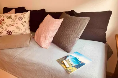 Ein Bett oder Betten in einem Zimmer der Unterkunft Studio im modernen Alpenstyle