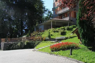 Ein Garten an der Unterkunft Hotel Berghof Amaranth