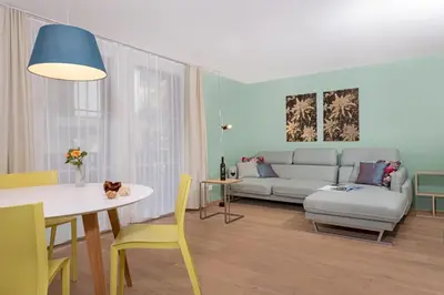 Ein Sitzbereich in der Unterkunft Mountain Apartments Zermatt Nr 1