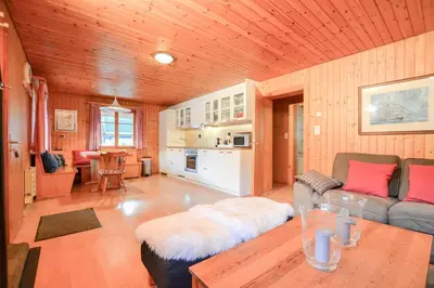 Ein Sitzbereich in der Unterkunft Chalet Castellani Apartment