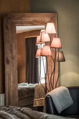 Ein Bett oder Betten in einem Zimmer der Unterkunft Hotel-Restaurant Burgseeli