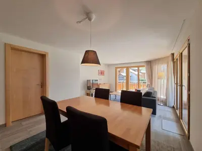 Ein Sitzbereich in der Unterkunft Serac 1. Stock