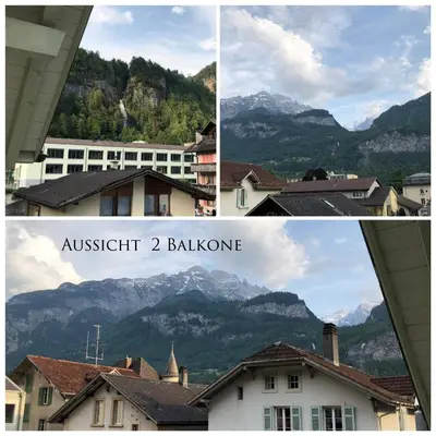 Ein allgemeiner Bergblick oder ein Berglick von der Ferienwohnung aus