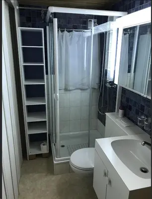 Ein Badezimmer in der Unterkunft Ferienwohnung im Chalet Boubou