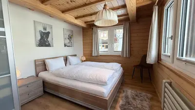 Ein Bett oder Betten in einem Zimmer der Unterkunft Bergquelle 1.OG Ost