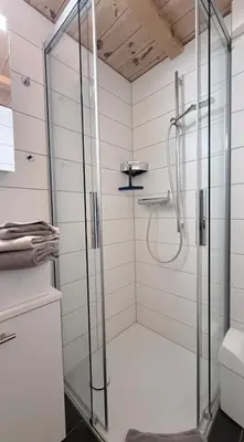 Ein Badezimmer in der Unterkunft Bergquelle 1.OG Ost