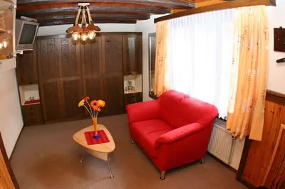 Ein Sitzbereich in der Unterkunft Soleil Wohnung