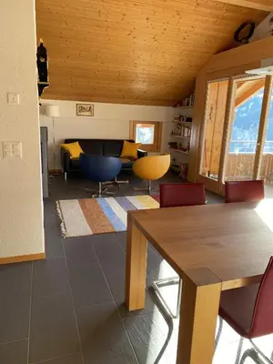 Ein Sitzbereich in der Unterkunft Chalet Sterndolde Penthouse