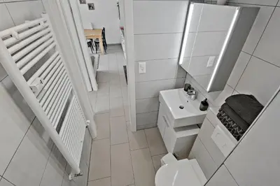 Ein Badezimmer in der Unterkunft Appartement en plein centre de Crans Montana