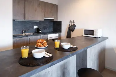 Küche/Küchenzeile in der Unterkunft Magnifique appartement proche du centre et du ski