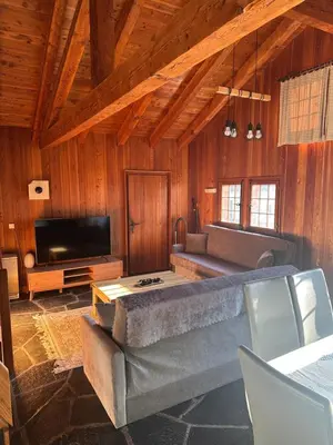 TV/Unterhaltungsangebot in der Unterkunft Chalet à Savièse en bordure de forêt