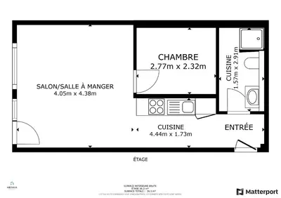 Grundriss der Unterkunft Appartement cosy et rénové au cœur de la station