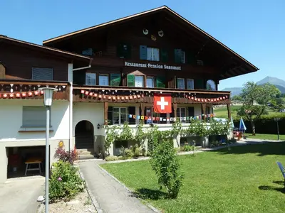 Das Gebäude in dem sich die Pension befindet