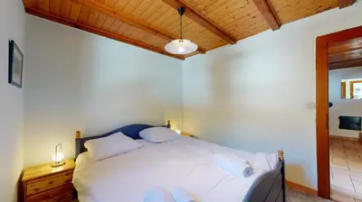 Ein Bett oder Betten in einem Zimmer der Unterkunft Chalet in the heart of the Val d'Anniviers resort