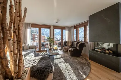 Ein Sitzbereich in der Unterkunft Apartment Nabucco