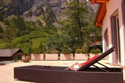 Ein allgemeiner Bergblick oder ein Berglick von der Ferienwohnung aus