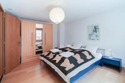 Ein Bett oder Betten in einem Zimmer der Unterkunft Haus Bärgbach by Zermatt Premium Apartments