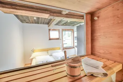 Ein Bett oder Betten in einem Zimmer der Unterkunft Bodmen 305