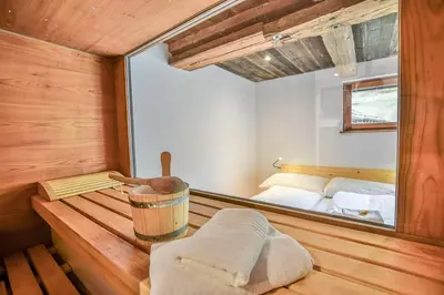 Ein Bett oder Betten in einem Zimmer der Unterkunft Bodmen 305