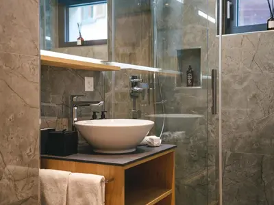 Ein Badezimmer in der Unterkunft Hotel Tannenhof