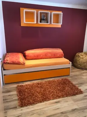 Ein Bett oder Betten in einem Zimmer der Unterkunft Chalet Charmj, Bettmeralp