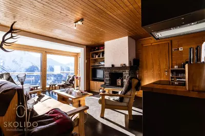 Küche/Küchenzeile in der Unterkunft Chalet Lärchenwinkel, Riederalp Golmenegg