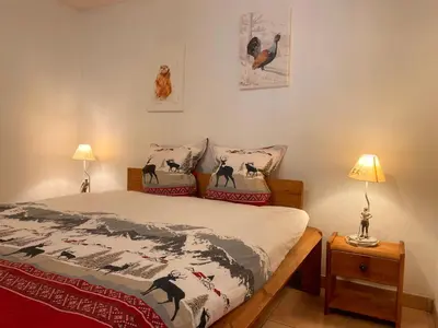 Ein Bett oder Betten in einem Zimmer der Unterkunft Haut de Cry