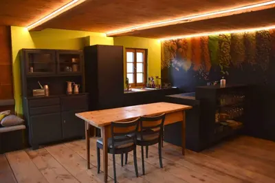 Küche/Küchenzeile in der Unterkunft Appartement for Holiday Lodge 1891