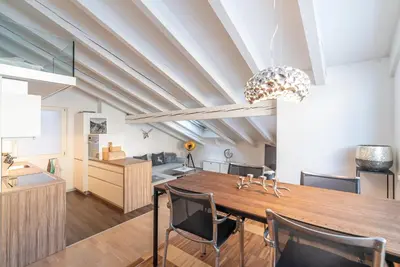 Küche/Küchenzeile in der Unterkunft Haus La Rocca by Zermatt Premium Apartments
